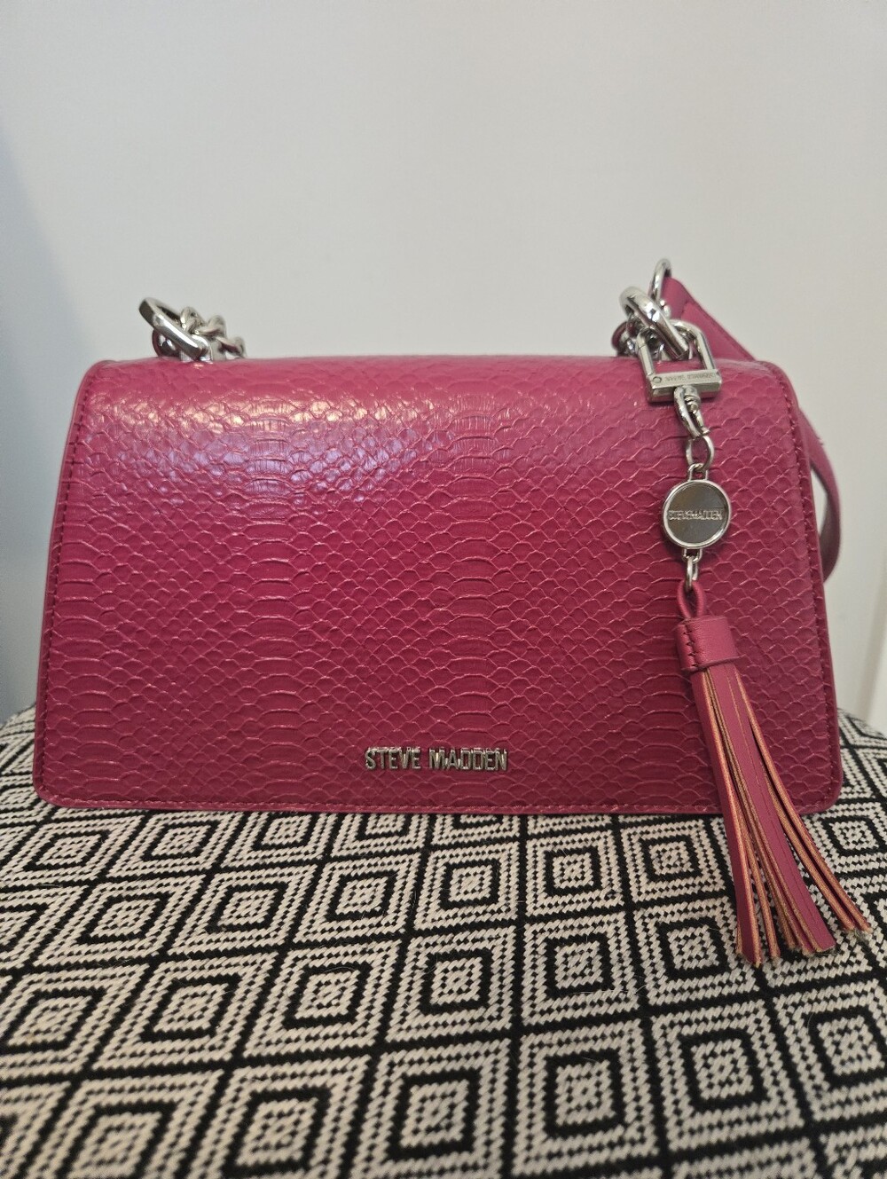 Steve Madden Pink Shoulder Bag Chain Strap